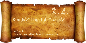 Komjáthy László névjegykártya